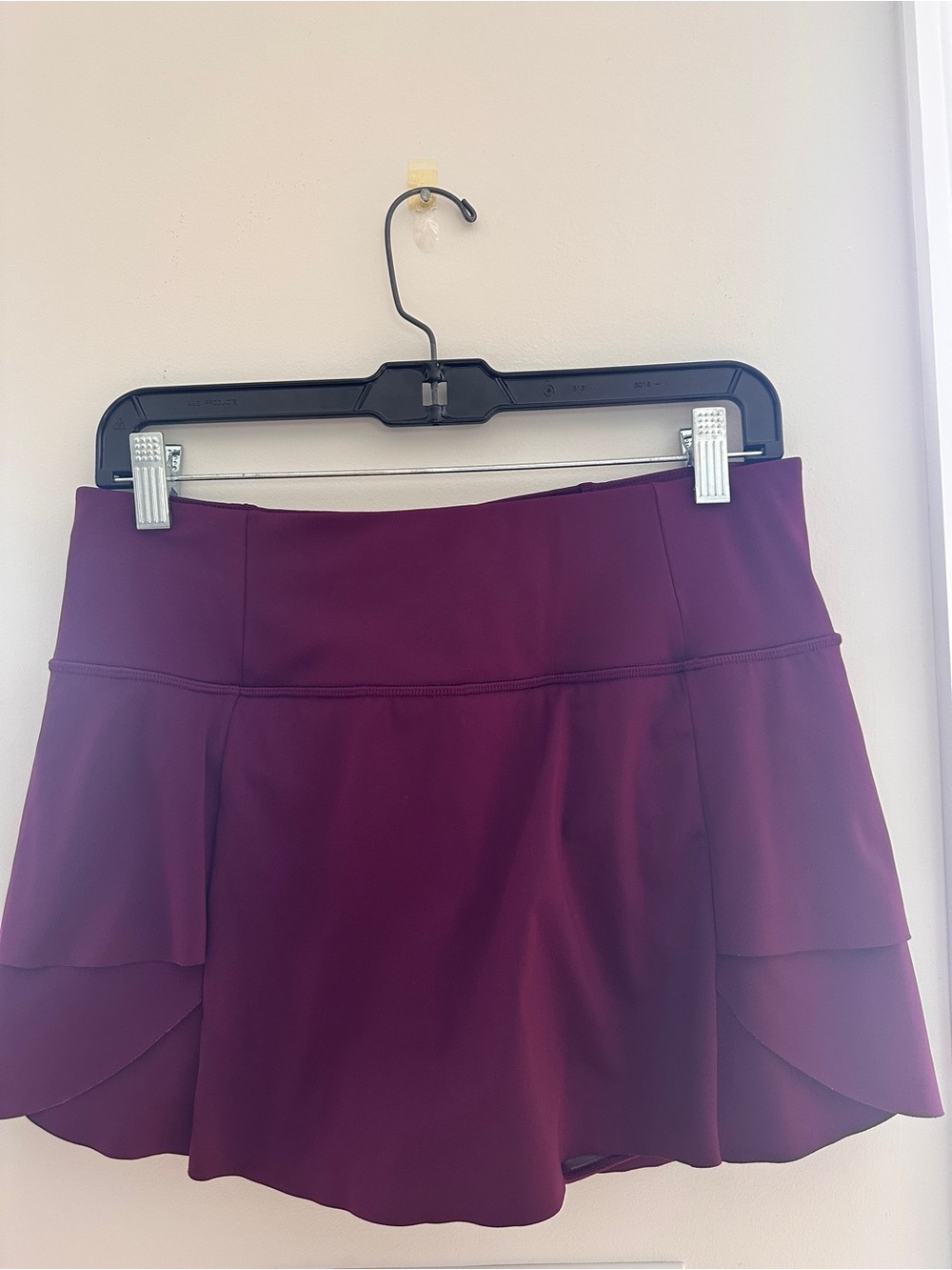 Athleta Burgundy Skort with Scalloped Layers